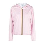 Pink Zip-Up Hoodie med RD Logo Patch