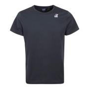 Edouard Blå Bomuld T-Shirt til Mænd