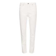 Broderet Blomster Mom Jeans