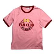 Luksus Fan Club T-Shirt i Pink Bomuld
