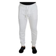 Hvide Logo Bomulds Sweatpants, Klassisk Pasform