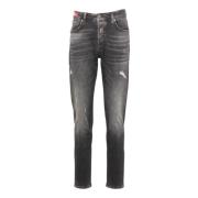 5-lomme jeans med brugte detaljer Cavosini