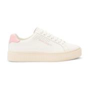 Hvide/Rosa Logo Platform Sneakers