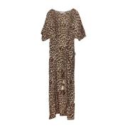 Leopard Print Maxi Kjole