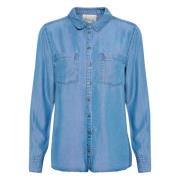 15 Denim Skjorte - Lys Blå Vintage