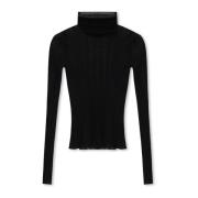 Ribbet turtleneck top