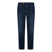 Blå Slim-Fit Jeans med Aftagelig Nøglering
