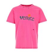 Fluo Pink Bomuldsblandet T-shirt