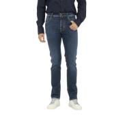 Slim Grøn Knappet Bard Jeans