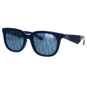 Afslappede blå geometriske solbriller med Dior Oblique-detaljer