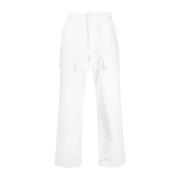 Højtaljede Hvide Denim Bukser