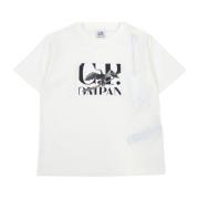 Hvid Børne T-shirt med Logo Print