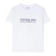 Hvid Børne T-shirt med Logo Print