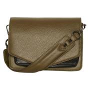 Elegant Crossbody Taske i Sort og Armygrøn