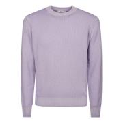 Cashmere Crewneck Sweater med ribkanter