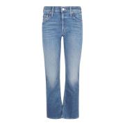 Højtaljede straight leg denim jeans