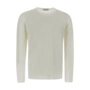 Hvid Uld Crewneck Sweater