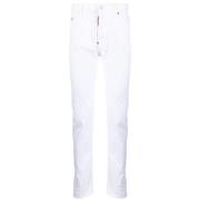 Hvide Jeans med 3,5 cm Hæl