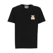 Sort T-shirt med Teddy Bear Patch