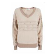 Mohair Effekt Sweater med Perleapplikationer