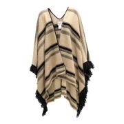 Multifarvet Cachemire Poncho AW23