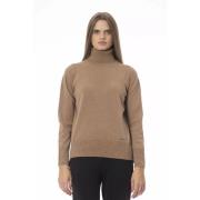 Moderne Beige Uld Turtleneck Sweater