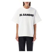 Komfortabel Oversize T-Shirt med JIL SANDER Bogstaver