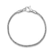 Men's Sterling Silver Woven Rope Chain Bracelet