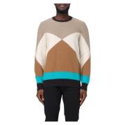 Geometrisk Crew Neck Sweater