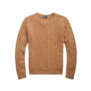 Kashmir Sweater med Kabelstrik