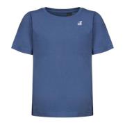 Blå Børne T-shirt med Logo Print