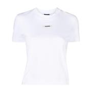 Hvide T-shirts og Polos med Logo Patch