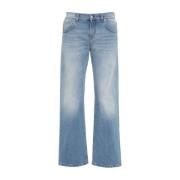 Løstsiddende jeans med bæltestropper