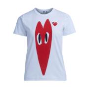Kvinders T-shirt med hjerteprint