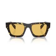 Pudeformet solbriller med gule linser