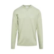 Herre Logo Crewneck i Sage Green