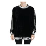 Sort Velvet Crewneck Pullover Sweater