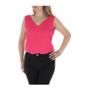 Fuchsia V-Hals Tank Top