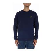 Blå Print Sweatshirt med Lange Ærmer