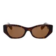 Moderne sommerfugle solbriller med spejlede brune linser