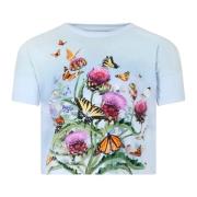Blomstret sommerfugl T-shirt