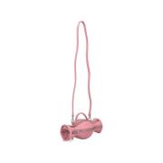 Lille Jear lædertaske i pink med enkelt håndtag og aftagelig skulderrem