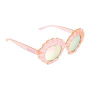 Rosa Glitter Skalformede Solbriller