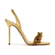 Guld Kæde Strop Sandal med Rhinestones