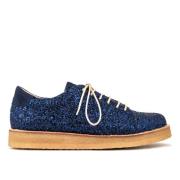 Midnight Blue Glitter Sneaker med Plateausål