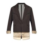 Blazer med trompe loeil print