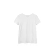 Basis Hvid T-shirt med Trendy V-Hals