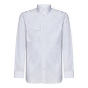 Afslappet Hvid Bomuldsskjorte