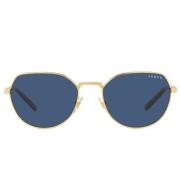 Guld/Blå Solbriller