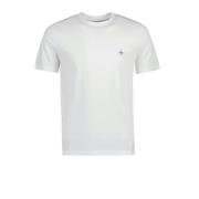 Hvid Rund Hals T-Shirt til Mænd